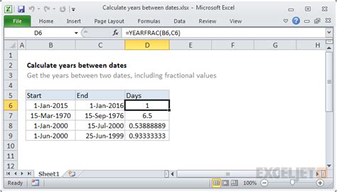 Years Between Two Dates Calculator.